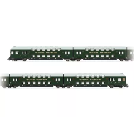 Set Voitures Voyageurs DR 2 Étages Arnold HN9523 - Échelle TT | H66