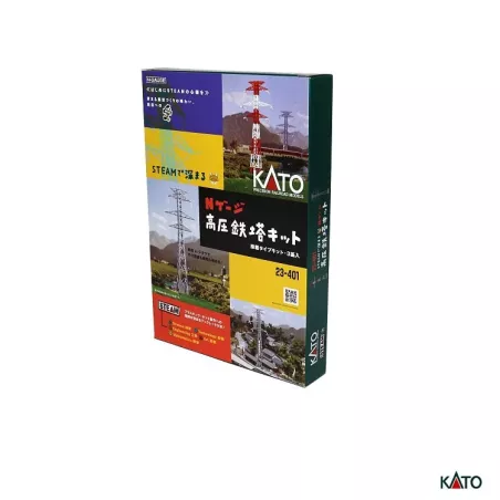 KATO 23-401 Kit de 3 Pylônes Haute Tension - Accessoire Décor Échelle N | H66
