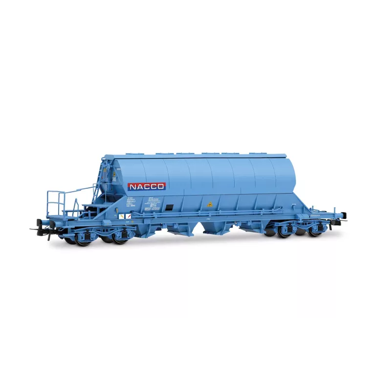 HJ6230 NACCO, coffret de 2 wagons-trémies à 4 essieux Taoos, livrée bleue
