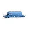 HJ6230 NACCO, coffret de 2 wagons-trémies à 4 essieux Taoos, livrée bleue