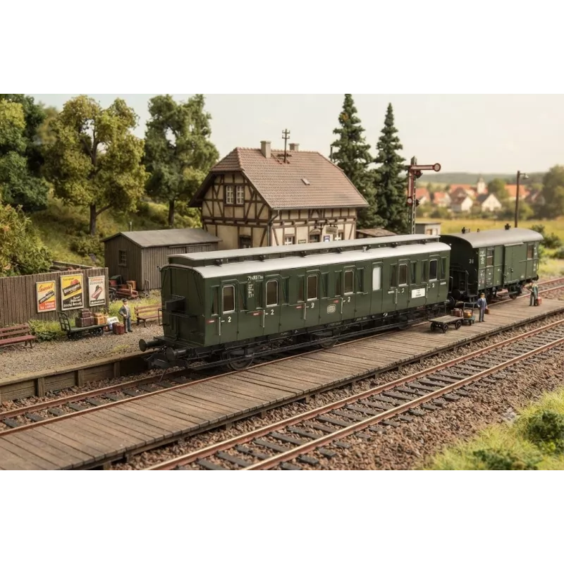 Lenz 41163-01 Voiture d'Omnibus Prussienne C3 sans Guérite - Échelle O | H66