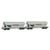 Jouef HJ6312 Coffret 2 Wagons Trémies Céréaliers SANDERS Gris - Échelle HO | H66