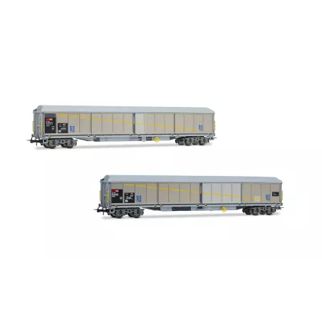 Rivarossi HR6650 Set 2 Wagons à Parois Coulissantes Habils SBB - Échelle HO | H66