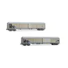 Rivarossi HR6650 Set 2 Wagons à Parois Coulissantes Habils SBB - Échelle HO | H66