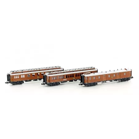 Hobbytrain H22105 Set 3 Voitures CIWL Vienne-Nice-Cannes Express - Échelle N | H66