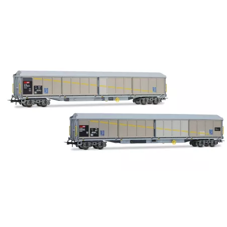 Rivarossi HR6650 Set 2 Wagons à Parois Coulissantes Habils SBB - Échelle HO | H66