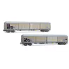 Rivarossi HR6650 Set 2 Wagons à Parois Coulissantes Habils SBB - Échelle HO | H66