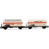 Rivarossi HR6622 Set 2 Wagons-Citernes à Gaz Wascosa SBB - Échelle HO | H66