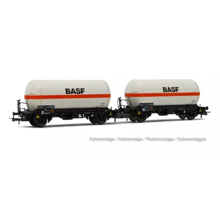 Rivarossi HR6618 Set 2 Wagons-Citernes à Gaz Zgs BASF DB - Échelle HO | H66