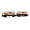 Rivarossi HR6618 Set 2 Wagons-Citernes à Gaz Zgs BASF DB - Échelle HO | H66