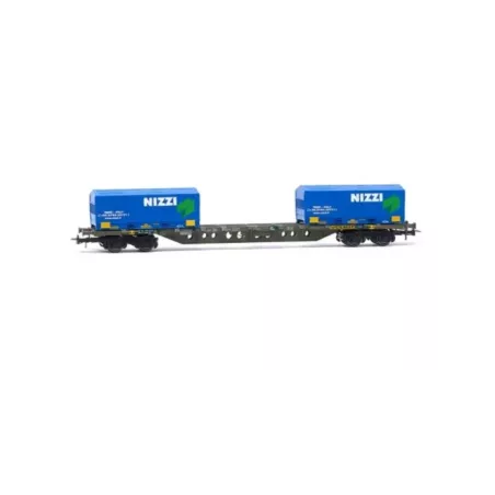 Rivarossi HR6615 Wagon Porte-Conteneurs Sgnss Nizzi CEMAT FS - HO | H66