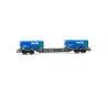 Rivarossi HR6615 Wagon Porte-Conteneurs Sgnss Nizzi CEMAT FS - HO | H66