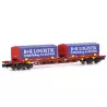 Arnold HN6658 Wagon Porte-Conteneur Coils B+R Logistics Bedburg DB - Échelle N | H66