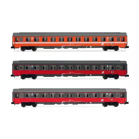 Coffret 3 Voitures EuroCity « Mozart » ÖBB - HN4391